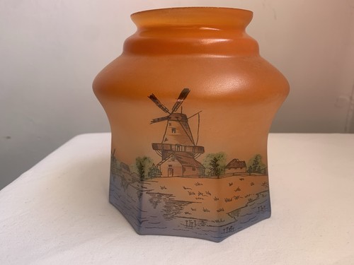 Art deco hand painted - deco, glass