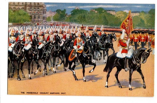 Household cavalry marching - household,