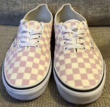 VANS Authentic Checkerboard Chalk Pink Authentic White 9.5 Shoes Trainers Summer