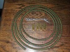 Vintage Morris Eight 8 Series 1&2 Green/Red Braided HT Lead Kit With Solder 