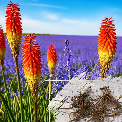 Red hot poker roots - hot,
