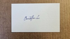 CHRISTOPHER LEE SIGNED 3x5
