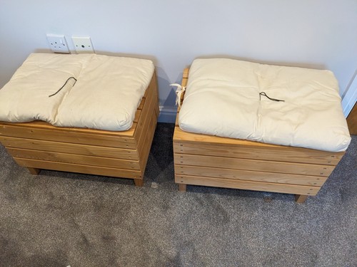 Two ikea storage - storage, seats