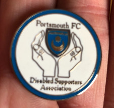 RARE PORTSMOUTH DISABLED SUPPORTERS ASSOCIATION  ENAMEL  PIN BADGE