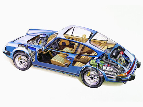 Porsche 911 cutaway - a3,