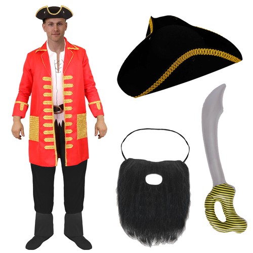 Adults red pirate - adults, captain