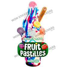 Ice cream van sticker Fruit Pastilles Sundae Whippy sweets shop trailer decals