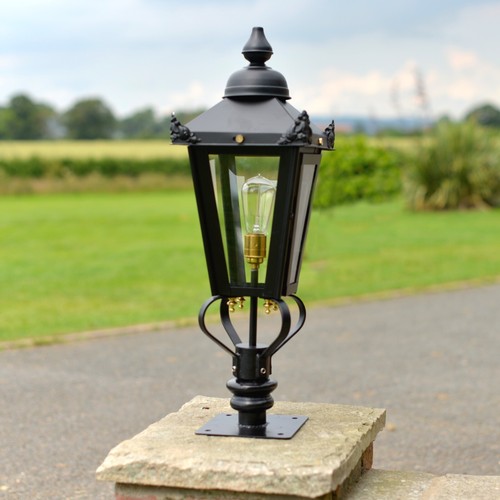 Black victorian lantern - black, &
