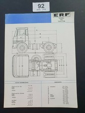 ERF MODEL 44G  TRACTOR UNIT SPEC SHEET NOVEMBER 1966 DOUBLE SIDED