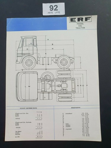 Erf model 44g tractor - erf,
