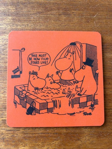 Orange moomin coaster birch - orange,