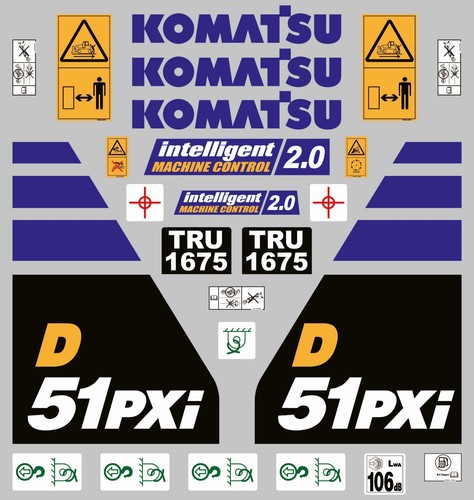 Komatsu d51pxi decals - d51pxi, /