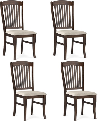 Wooden dining chairs set 4 - wooden,