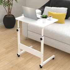 Mobile Sofa Side Table Adjustable Bed Side Table Serving Trays Breakfast Desk