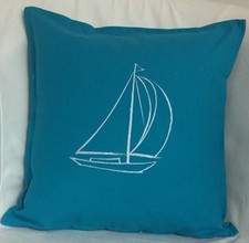 Nautical seaside sailboat sea