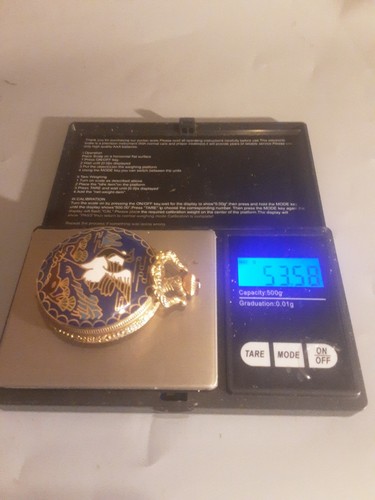 Blue enamel pegasus - pegasus, pocket