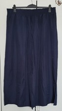 Navy Elasticated Waist Pull On Culottes With Pockets
