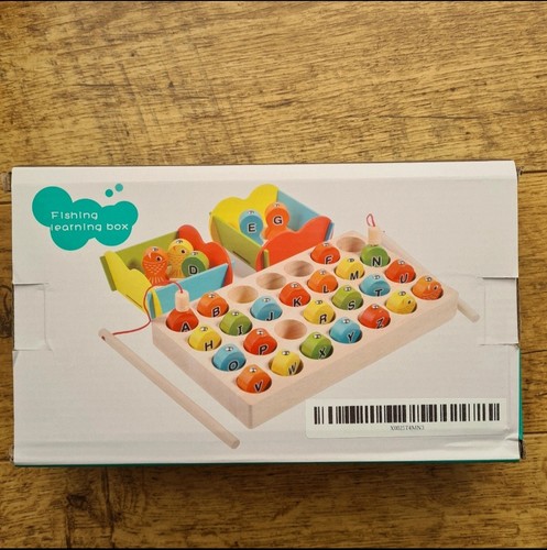 Wooden magnetic fishing game - wooden,