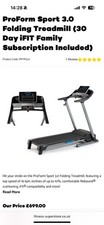 ProForm Motorised Treadmill Sport - 10% Power Incline Running Fitness Machine