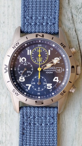 Seiko 7t92 0dx0 - mens, military