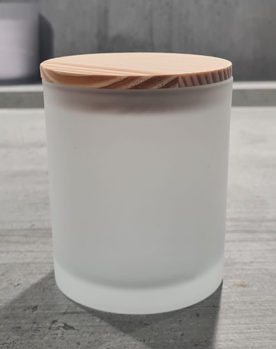 10oz frosted glass - glass, candle