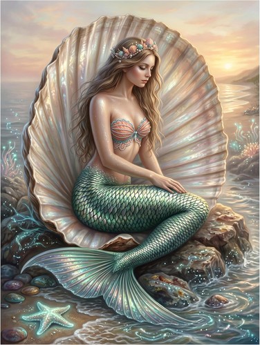 Tile mural mermaid siren nymph - tile,