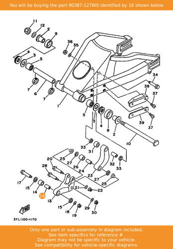 Yamaha collar 90387 - yamaha, 90387-127w0