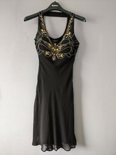 PEARCE FIONDA EMBELLISHED DRESS SIZE 10 BLACK