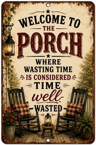 Welcome the porch metal - welcome,