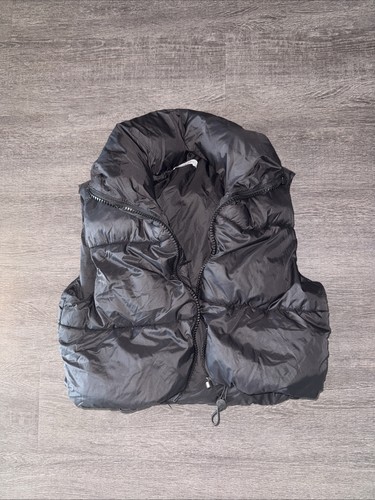 Black cropped puffer - cropped,
