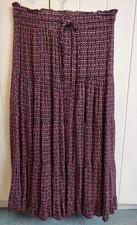Whistles Multicolour Twist Dot Print Midi Skirt Elasticated Waist & Ties Size 10