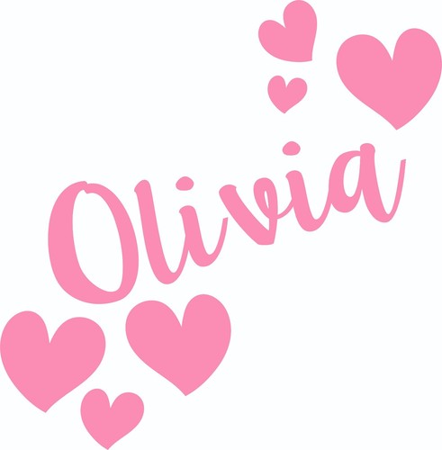 Personalised name hearts wall - hearts,