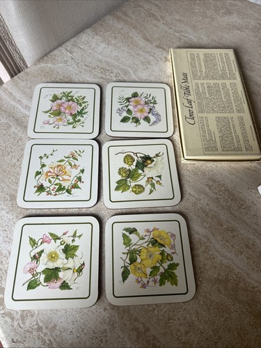 Vintage clover leaf - clover, coasters