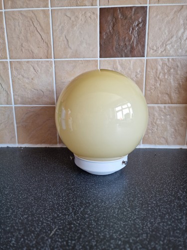 Vintage yellow glass globe - vintage,