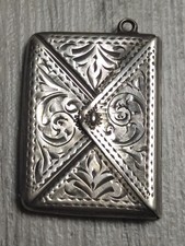 Antique Sterling Silver Stamp Holder