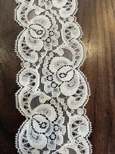 Ivory 6.5cm wide fancy lace French floral 130m roll joblot 
