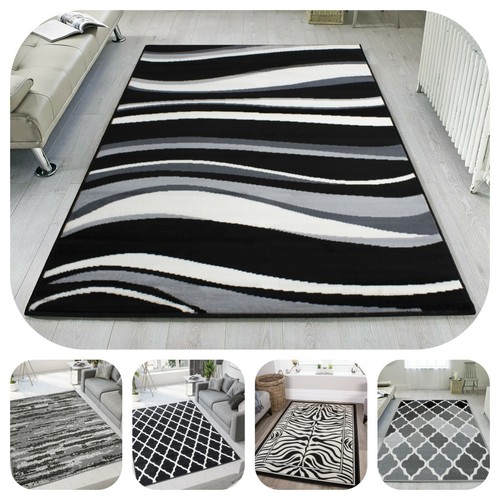 Black white rugs - white, for