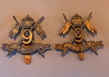 Two 9th Lancers British Army Original Cap Badges 