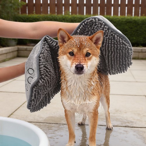 Microfiber dog bath towel with - microfiber,