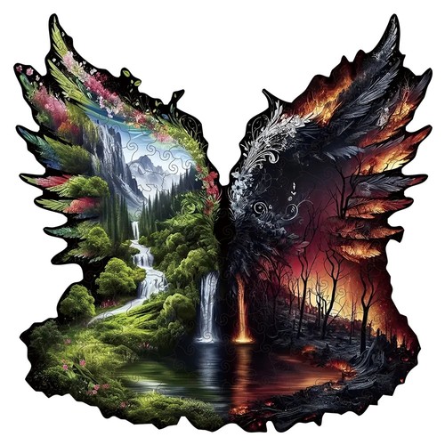 Landscape theme wooden puzzle - landscape,