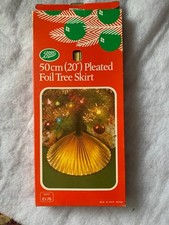 vintage Boots gold foil christmas tree skirt