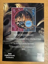 Rufus Wainwright O2 Apollo Manchester 26 Sept 2025 Promo A3 Poster