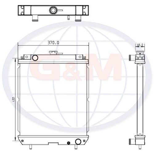 Radiator for kubota - kubota, midi