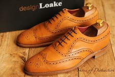 Loake Design Fearnley Tan Leather Oxford Brogue shoes Men's UK 9.5 US 10.5