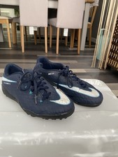 Nike Hypervenom X Astro Turf Boots Junior Size 4 UK Dark Blue Used