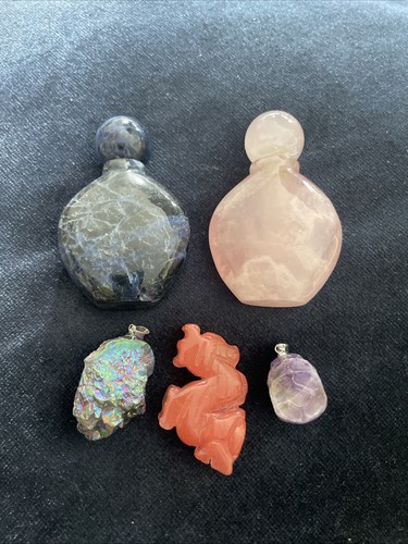 Vintage polished stone perfume - polished,