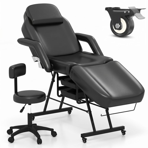 Black massage table facial - facial, bed