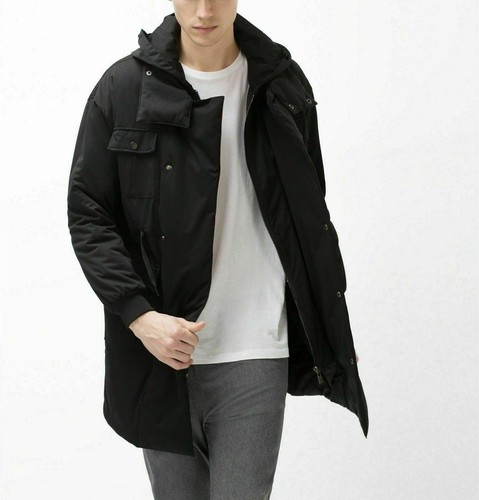 Zara man jacket black parka - zara,