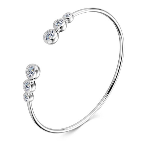 1ct bangle bracelet cuff - 1ct, white