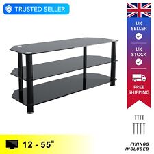 Glass TV Floor Stand Unit, Up